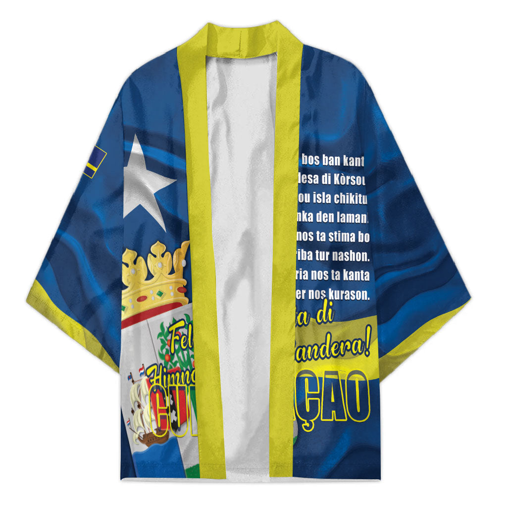 Personalized Curacao Flag Day Kimono Felis Dia di Himno i Bandera