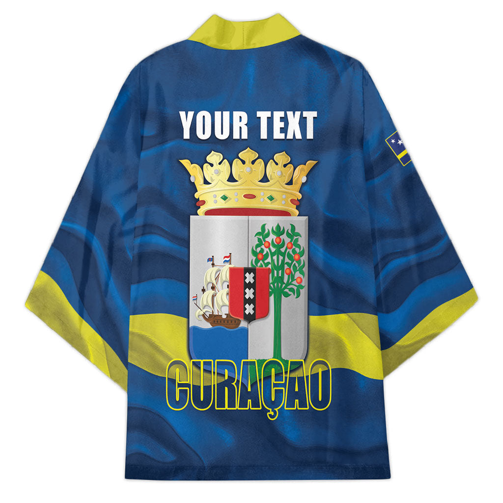 Personalized Curacao Flag Day Kimono Felis Dia di Himno i Bandera