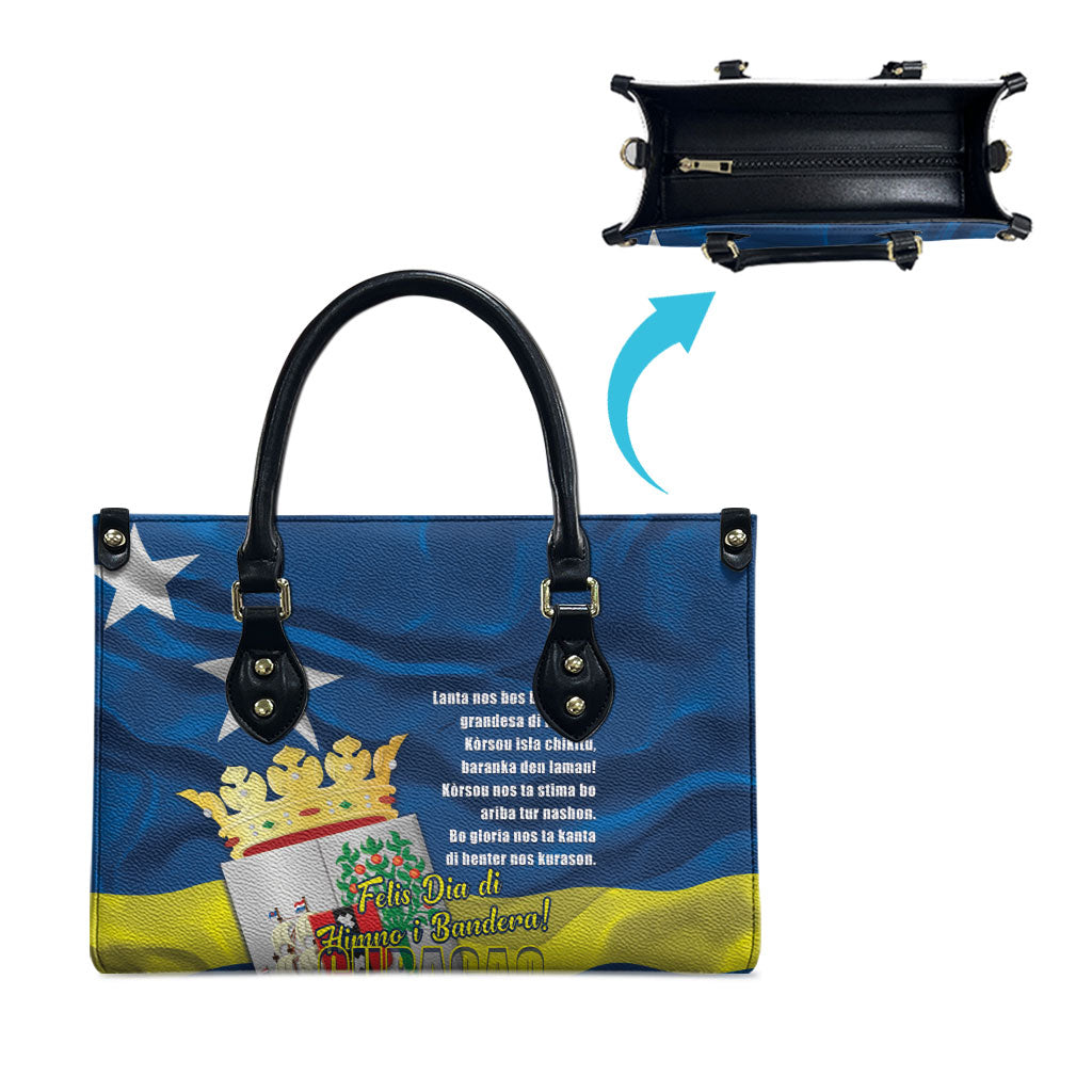 Curacao Flag Day Leather Bag Felis Dia di Himno i Bandera