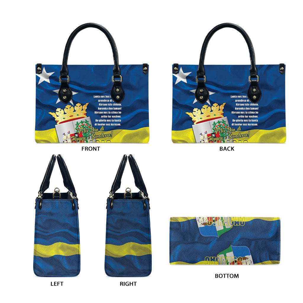 Curacao Flag Day Leather Bag Felis Dia di Himno i Bandera