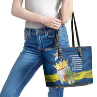 Curacao Flag Day Leather Tote Bag Felis Dia di Himno i Bandera
