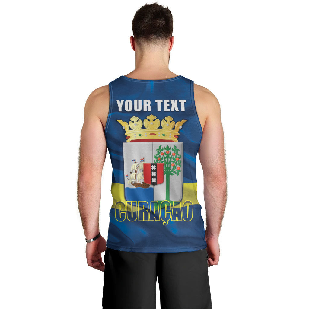 Personalized Curacao Flag Day Men Tank Top Felis Dia di Himno i Bandera