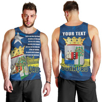 Personalized Curacao Flag Day Men Tank Top Felis Dia di Himno i Bandera