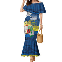 Personalized Curacao Flag Day Mermaid Dress Felis Dia di Himno i Bandera