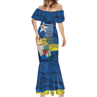 Personalized Curacao Flag Day Mermaid Dress Felis Dia di Himno i Bandera