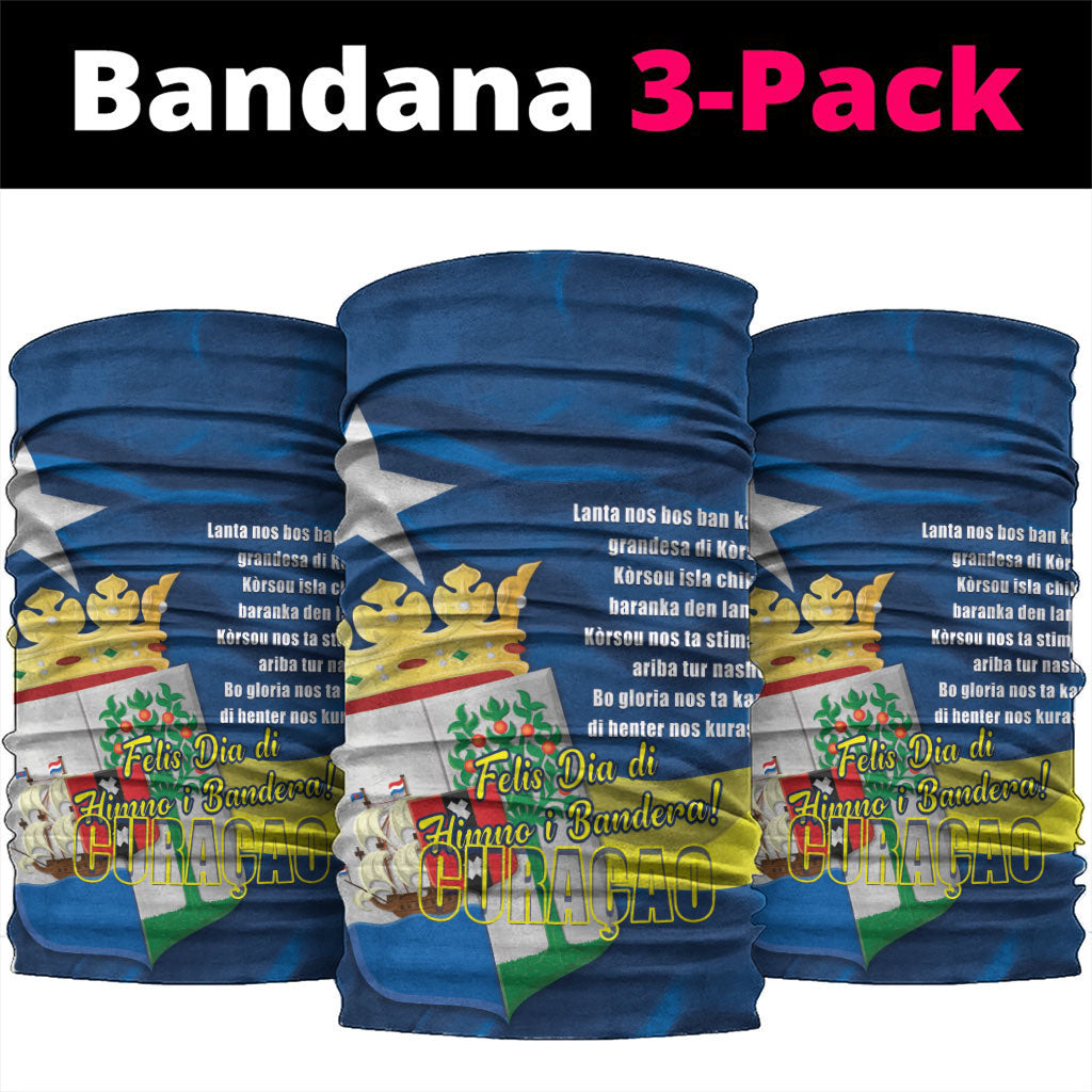 Curacao Flag Day Neck Gaiter Felis Dia di Himno i Bandera
