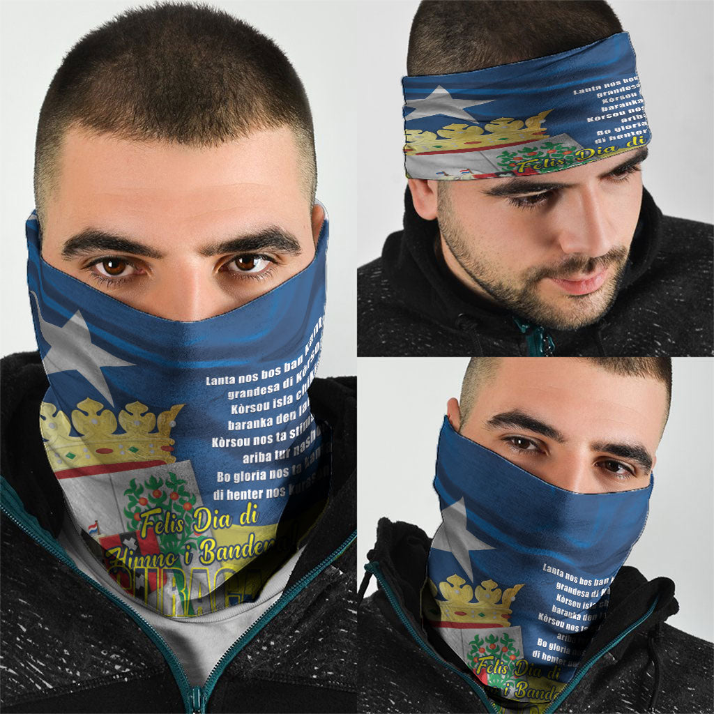 Curacao Flag Day Neck Gaiter Felis Dia di Himno i Bandera