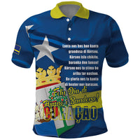 Personalized Curacao Flag Day Polo Shirt Felis Dia di Himno i Bandera