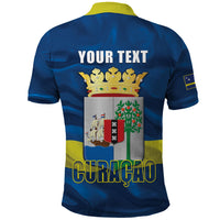 Personalized Curacao Flag Day Polo Shirt Felis Dia di Himno i Bandera
