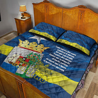 Curacao Flag Day Quilt Bed Set Felis Dia di Himno i Bandera