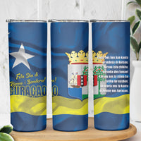 Curacao Flag Day Skinny Tumbler Felis Dia di Himno i Bandera