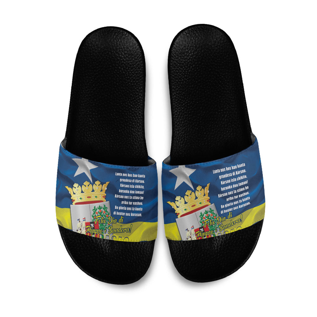 Curacao Flag Day Slide Sandals Felis Dia di Himno i Bandera