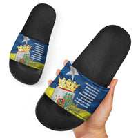 Curacao Flag Day Slide Sandals Felis Dia di Himno i Bandera