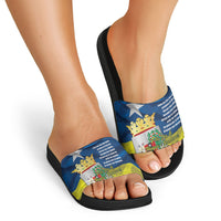 Curacao Flag Day Slide Sandals Felis Dia di Himno i Bandera