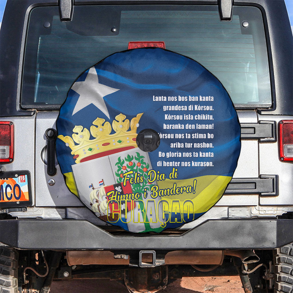 Curacao Flag Day Spare Tire Cover Felis Dia di Himno i Bandera