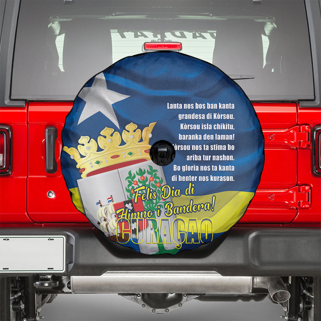 Curacao Flag Day Spare Tire Cover Felis Dia di Himno i Bandera