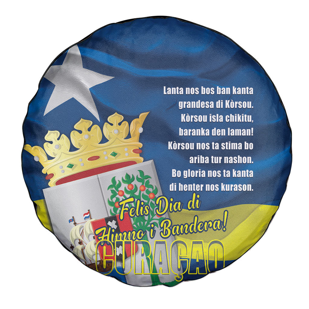 Curacao Flag Day Spare Tire Cover Felis Dia di Himno i Bandera