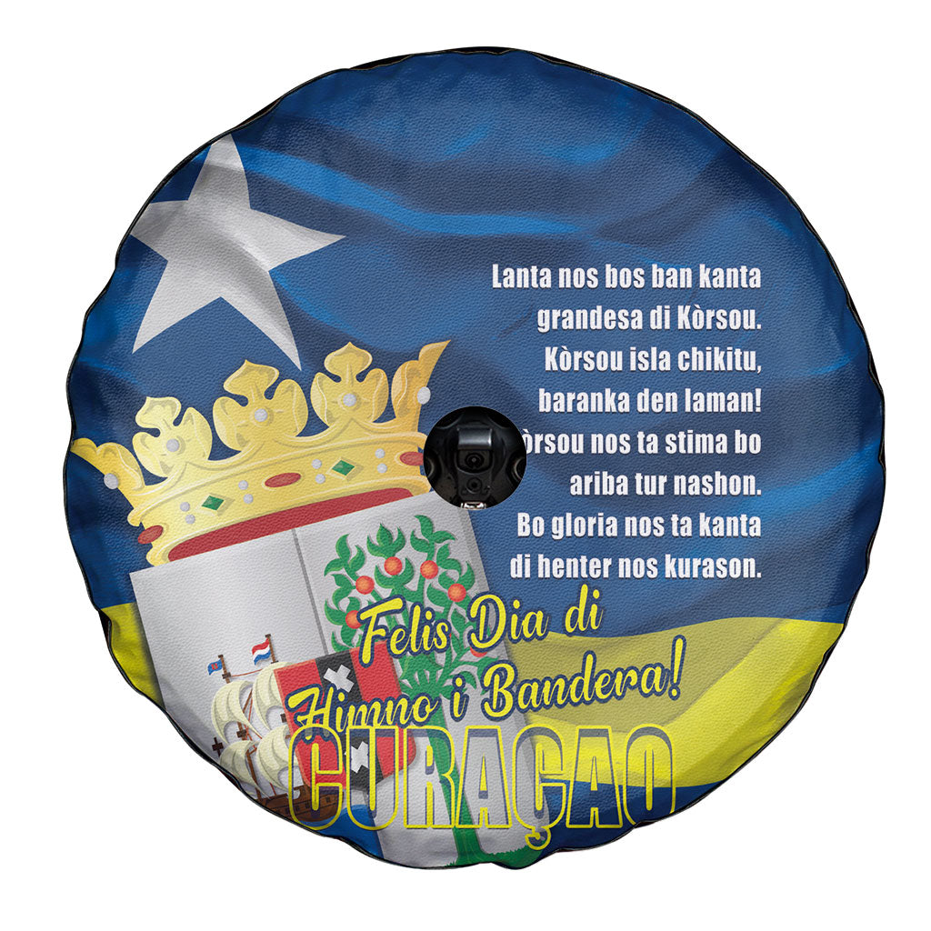 Curacao Flag Day Spare Tire Cover Felis Dia di Himno i Bandera