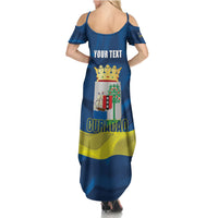 Personalized Curacao Flag Day Summer Maxi Dress Felis Dia di Himno i Bandera