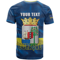 Personalized Curacao Flag Day T Shirt Felis Dia di Himno i Bandera