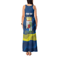 Personalized Curacao Flag Day Tank Maxi Dress Felis Dia di Himno i Bandera