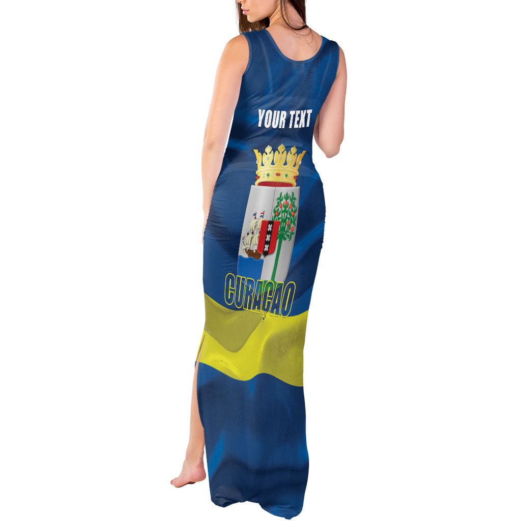 Personalized Curacao Flag Day Tank Maxi Dress Felis Dia di Himno i Bandera
