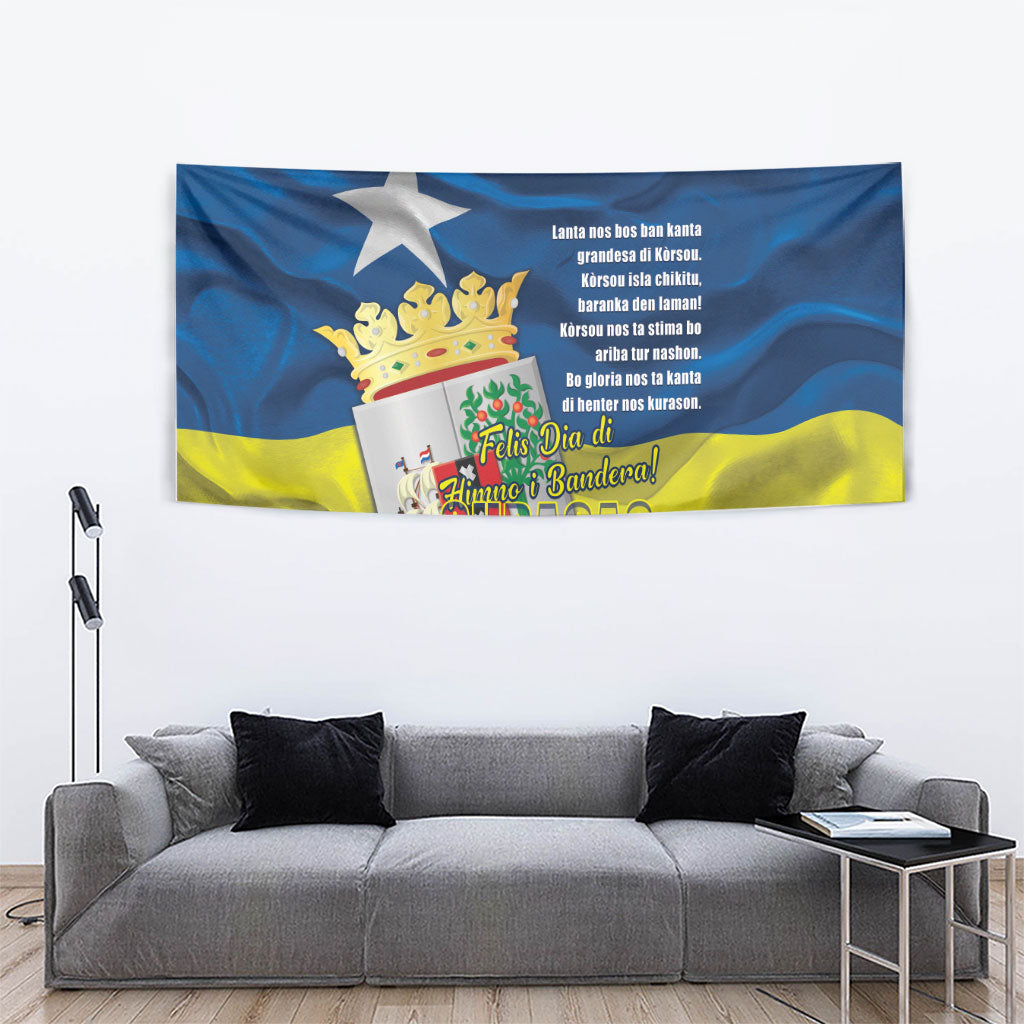 Curacao Flag Day Tapestry Felis Dia di Himno i Bandera