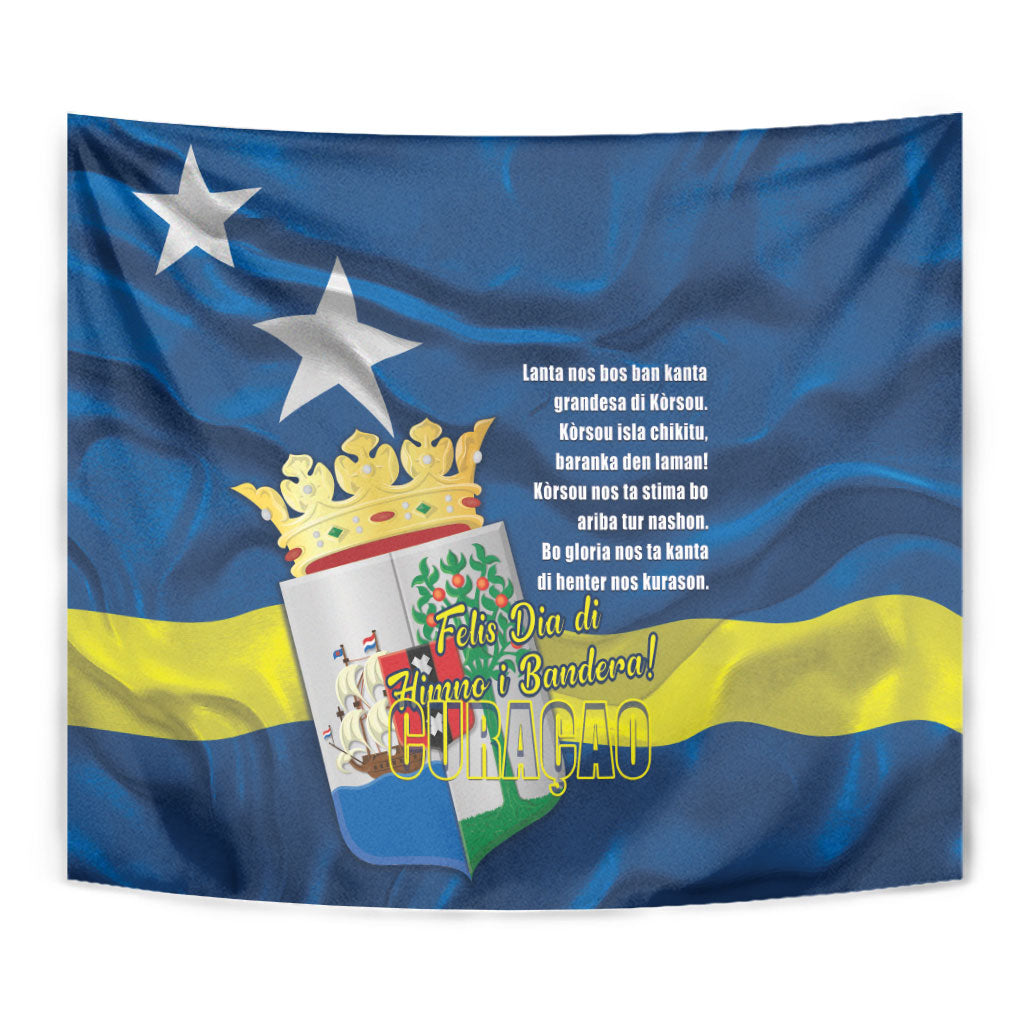 Curacao Flag Day Tapestry Felis Dia di Himno i Bandera