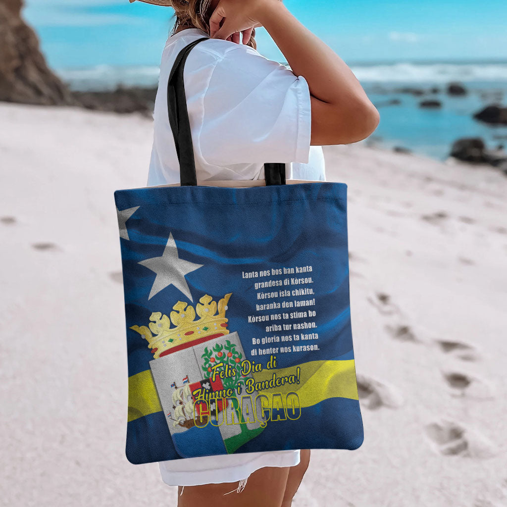 Curacao Flag Day Tote Bag Felis Dia di Himno i Bandera