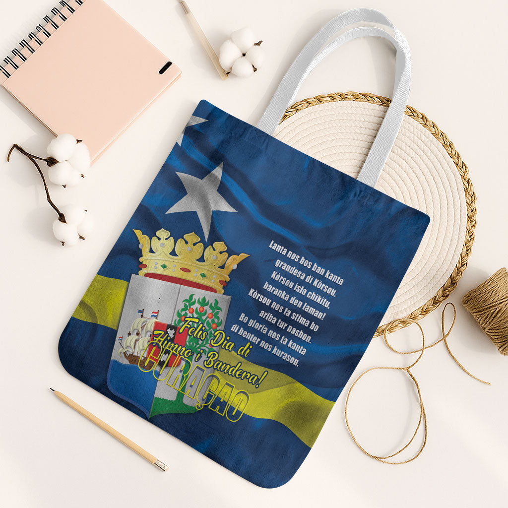 Curacao Flag Day Tote Bag Felis Dia di Himno i Bandera
