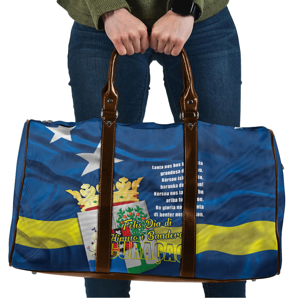Curacao Flag Day Travel Bag Felis Dia di Himno i Bandera