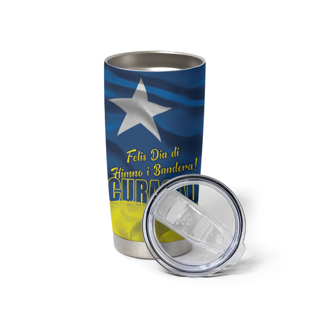 Curacao Flag Day Tumbler Cup Felis Dia di Himno i Bandera