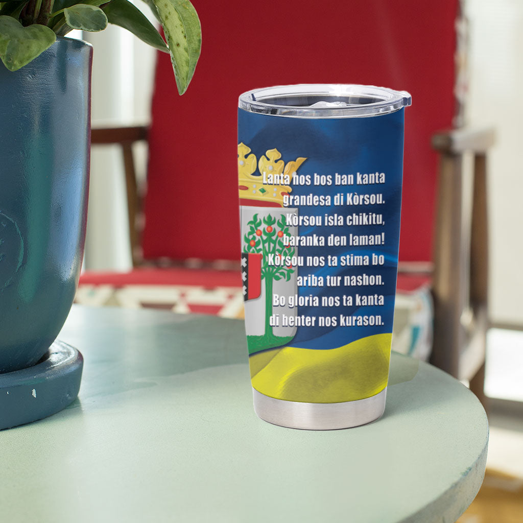 Curacao Flag Day Tumbler Cup Felis Dia di Himno i Bandera