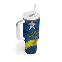 Curacao Flag Day Tumbler With Handle Felis Dia di Himno i Bandera