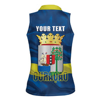 Personalized Curacao Flag Day Women Sleeveless Polo Shirt Felis Dia di Himno i Bandera