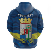 Personalized Curacao Flag Day Zip Hoodie Felis Dia di Himno i Bandera