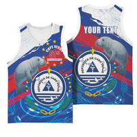 Personalized Cape Verde Independence Day Basketball Jersey 51st Anniversary Manatee Coat Of Arms