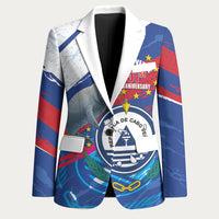 Personalized Cape Verde Independence Day Blazer 51st Anniversary Manatee Coat Of Arms