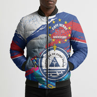 Personalized Cape Verde Independence Day Bomber Puffer Jacket 51st Anniversary Manatee Coat Of Arms