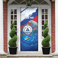 Personalized Cape Verde Independence Day Door Cover 51st Anniversary Manatee Coat Of Arms
