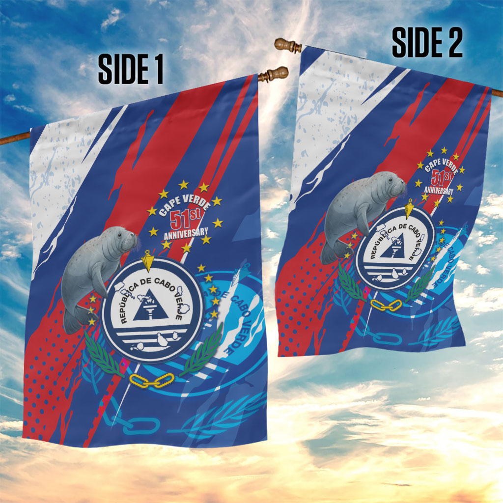 Cape Verde Independence Day Garden Flag 51st Anniversary Manatee Coat Of Arms