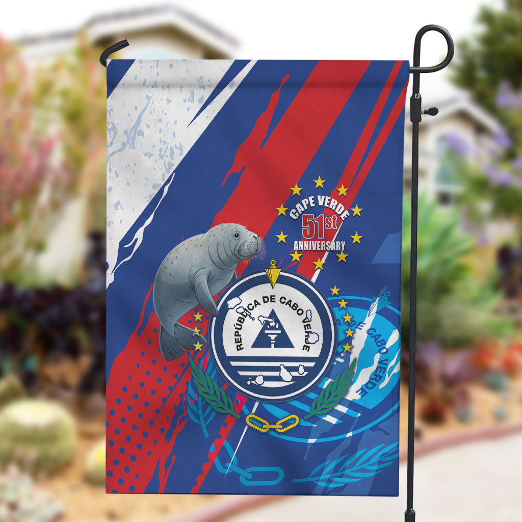 Cape Verde Independence Day Garden Flag 51st Anniversary Manatee Coat Of Arms