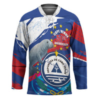 Personalized Cape Verde Independence Day Hockey Jersey 51st Anniversary Manatee Coat Of Arms