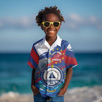 Personalized Cape Verde Independence Day Kid Hawaiian Shirt 51st Anniversary Manatee Coat Of Arms