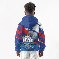 Personalized Cape Verde Independence Day Kid Hoodie 51st Anniversary Manatee Coat Of Arms