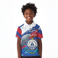 Personalized Cape Verde Independence Day Kid Polo Shirt 51st Anniversary Manatee Coat Of Arms