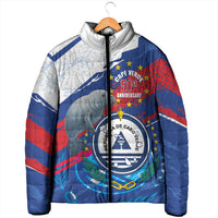 Personalized Cape Verde Independence Day Padded Jacket 51st Anniversary Manatee Coat Of Arms