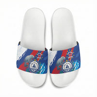 Cape Verde Independence Day Slide Sandals 51st Anniversary Manatee Coat Of Arms