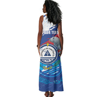Personalized Cape Verde Independence Day Tank Maxi Dress 51st Anniversary Manatee Coat Of Arms