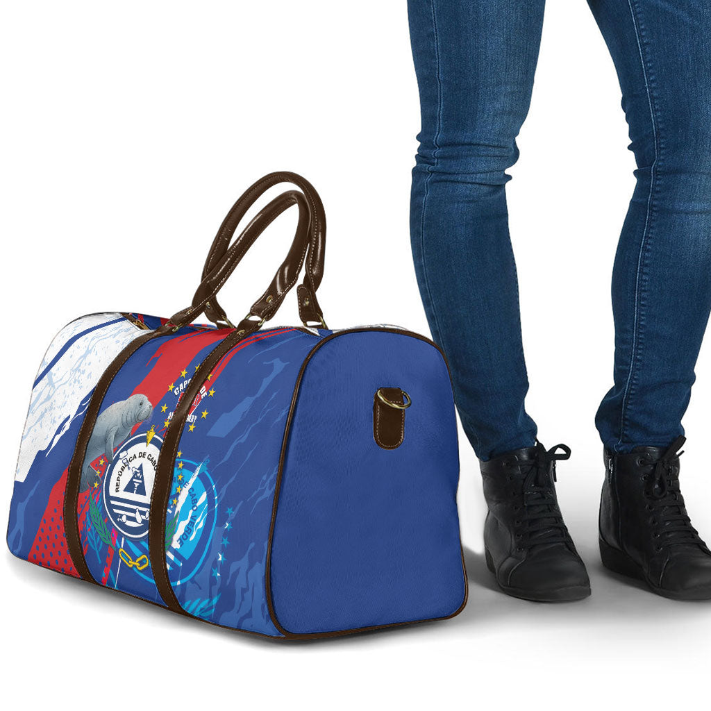 Cape Verde Independence Day Travel Bag 51st Anniversary Manatee Coat Of Arms
